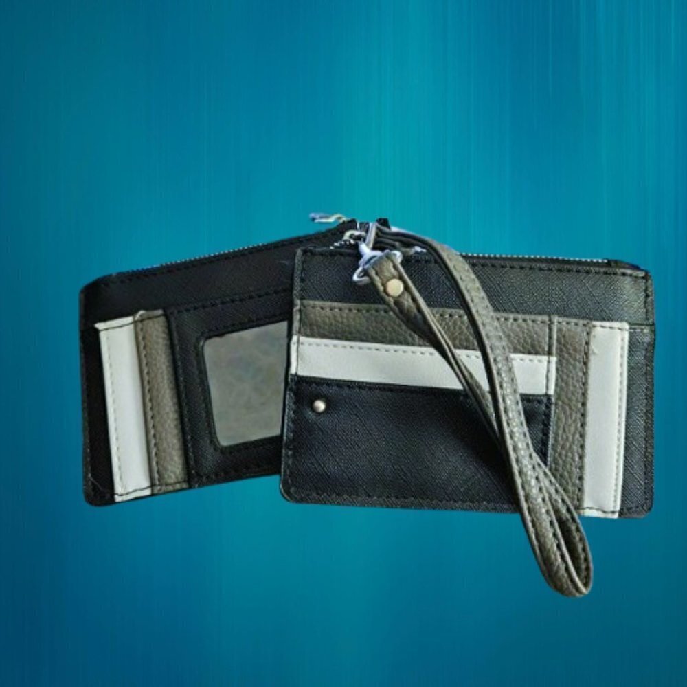 NWT Time and Tru Blk/Gray/White Wristlet +1 Free One